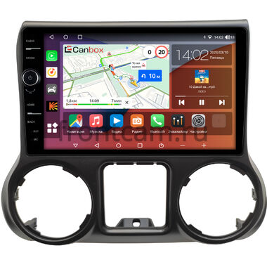 Jeep Wrangler 3 (JK) (2014-2018) Canbox H-Line 7853-10-0010 на Android 10 (4G-SIM, 4/64, DSP, QLed)