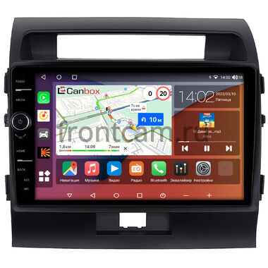 Toyota Land Cruiser 200 2007-2015 (для авто без NAVI, черная матовая) Canbox H-Line 7853-10-010-1 на Android 10 (4G-SIM, 4/64, DSP, QLed)