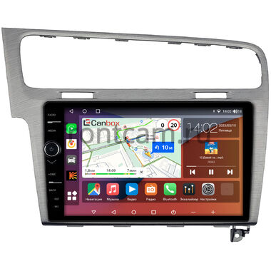 Volkswagen Golf 7 2012-2020 (серая) Canbox H-Line 7853-10-048 на Android 10 (4G-SIM, 4/64, DSP, QLed)