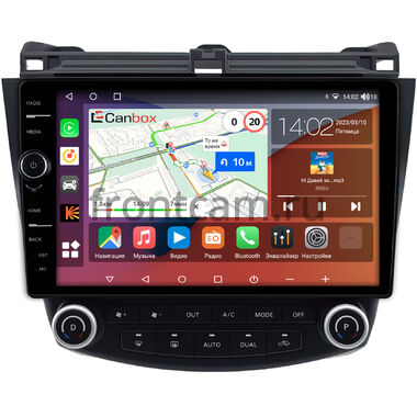 Honda Accord 7 2002-2008 (Тип 1) Canbox H-Line 7853-1073 на Android 10 (4G-SIM, 4/64, DSP, QLed)
