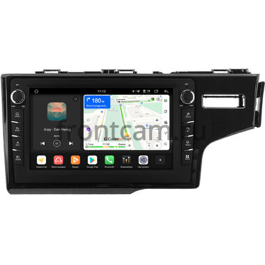 Honda Fit 3 2013-2020 (глянцевая, правый руль) Canbox H-Line 8834-9-0511 Android 14 (4G-SIM, 6/128, DSP, IPS) С крутилками