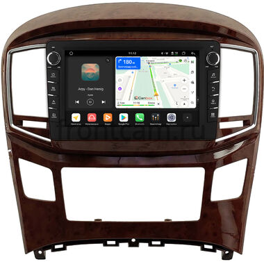 Hyundai Grand Starex, H1 2 2015-2021 (глянцевая, цвет под дерево) Canbox H-Line 8833-9-0579 на Android 14 (4G-SIM, 4/64, DSP, IPS) С крутилками