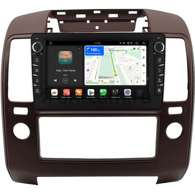 Nissan Navara 3 (D40) 2004-2015 (цвет марун) Canbox H-Line 8834-9-0900 на Android 14 (4G-SIM, 6/128, DSP, IPS) С крутилками