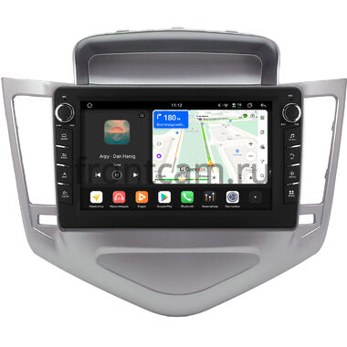 Chevrolet Cruze 2008-2012 (серебро) Canbox H-Line 8833-9-1284 на Android 14 (4G-SIM, 4/64, DSP, IPS) С крутилками