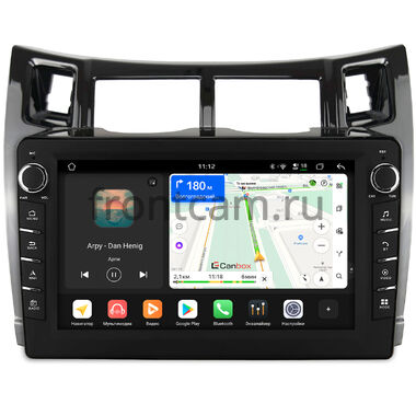 Toyota Vitz 2 (XP90), Yaris 2 2005-2012 (черная, глянцевая) Canbox H-Line 8834-9-172 Android 14 (4G-SIM, 6/128, DSP, IPS) С крутилками