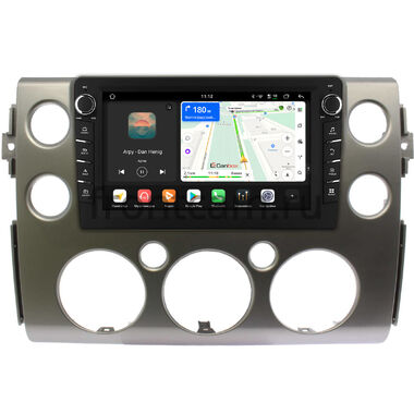 Toyota FJ Cruiser 2006-2022 (серебро) Canbox H-Line 8833-9-189 на Android 14 (4G-SIM, 4/64, DSP, IPS) С крутилками