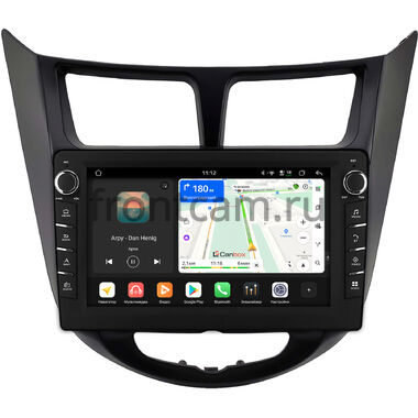 Hyundai Solaris, Accent 4 2010-2019 (черная, матовая) Canbox H-Line 8834-9-2093 на Android 14 (4G-SIM, 6/128, DSP, IPS) С крутилками