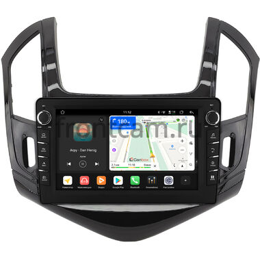 Chevrolet Cruze 2012-2016 (черная, глянцевая) Canbox H-Line 8833-9-425 на Android 14 (4G-SIM, 4/64, DSP, IPS) С крутилками