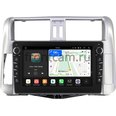Toyota Land Cruiser Prado 150 2009-2013 (серебристая, для авто с усилителем) Canbox H-Line 8834-9003 на Android 14 (4G-SIM, 6/128, DSP, IPS) С крутилками