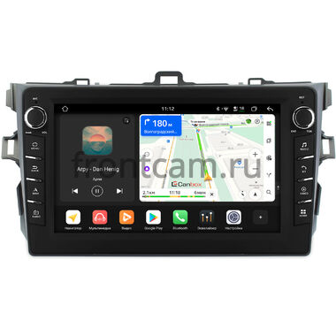 Toyota Corolla (E150) 2006-2013 (серая, без воздуховодов) Canbox H-Line 8834-9038 на Android 14 (4G-SIM, 6/128, DSP, IPS) С крутилками