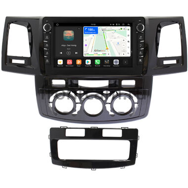 Toyota Fortuner, Hilux 7 2004-2015 (с кондиционером или климат-контролем) Canbox H-Line 8834-9414 на Android 14 (4G-SIM, 6/128, DSP, IPS) С крутилками