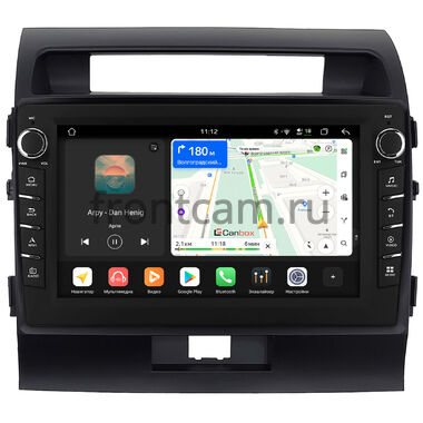 Toyota Land Cruiser 200 2007-2015 (Тип D, для авто без NAVI, черная матовая) Canbox H-Line 8838-10-010-1 на Android 14 (4G-SIM, 6/128, DSP, QLed) С крутилками