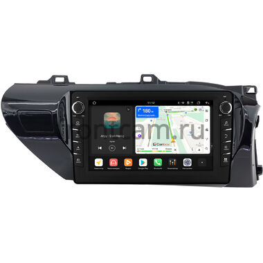 Toyota Hilux 8 2015-2024 (руль справа) Canbox H-Line 8838-10-2080 на Android 14 (4G-SIM, 6/128, DSP, QLed) С крутилками (для авто без магнитолы)