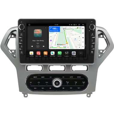 Ford Mondeo 4 2006-2010 (серебро, Тип 2) Canbox H-Line 8837-10-2186 встроенный климат на Android 14 (4G-SIM, 4/64, DSP, QLed) С крутилками