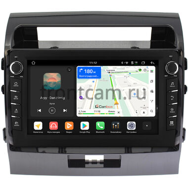 Toyota Land Cruiser 200 2007-2015 (Тип D, для авто без NAVI, черная глянцевая) Canbox H-Line 8838-1004 на Android 14 (4G-SIM, 6/128, DSP, QLed) С крутилками
