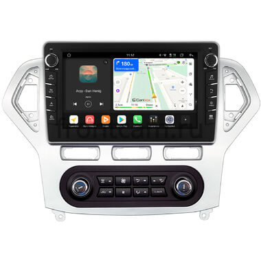 Ford Mondeo 4 2006-2010 (серебро, Тип 1) Canbox H-Line 8838-1016 встроенный климат на Android 14 (4G-SIM, 6/128, DSP, QLed) С крутилками