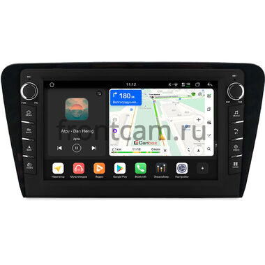 Skoda Octavia A7 2013-2020 (глянцевая) Canbox H-Line 8837-1048 на Android 14 (4G-SIM, 4/64, DSP, QLed) С крутилками