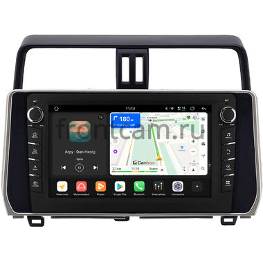 Toyota Land Cruiser Prado 150 2017-2024 (серебряная) Canbox H-Line 8839-1058 на Android 14 (4G-SIM, 8/128, DSP, QLed) С крутилками (для авто с 4 камерами)