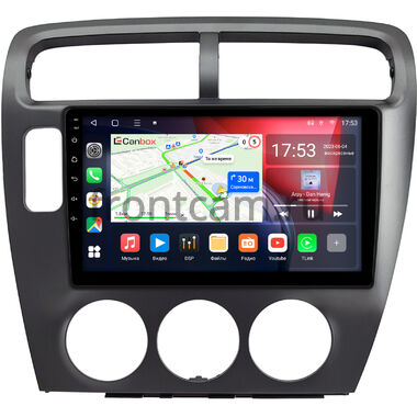 Honda Civic 7 2000-2006 (для авто с кондицыонером, левый руль, серая) Canbox L-Line 4167-9-1483 на Android 10 (4G-SIM, 3/32, TS18, DSP, QLed)