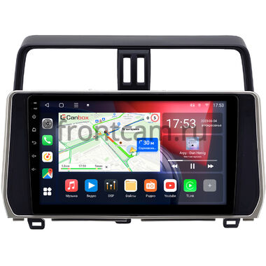 Toyota Land Cruiser Prado 150 2017-2024 (серебряная) Canbox L-Line 4168-1058 на Android 10 (4G-SIM, 3/32, TS18, DSP, QLed) (для авто с 4 камерами)