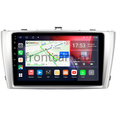 Toyota Avensis 3 2008-2015 (серебро) Canbox L-Line 4169-9-3018 на Android 10 (4G-SIM, 2/32, TS18, DSP, QLed)