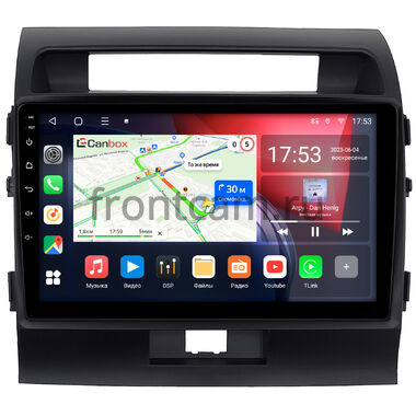 Toyota Land Cruiser 200 2007-2015 (для авто без NAVI, черная матовая) Canbox L-Line 4295-10-010-1 на Android 10 (4G-SIM, 6/128, TS18, DSP, QLed)