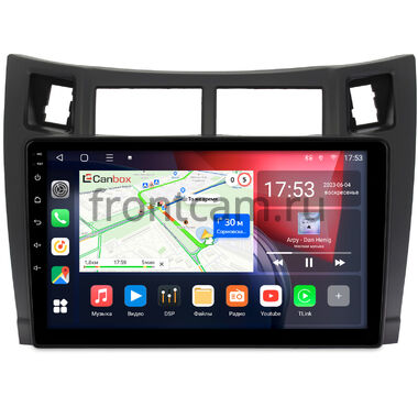 Toyota Vitz 2 (XP90), Yaris 2 (2005-2012) (черная, матовая) Canbox L-Line 4296-9122 на Android 10 (4G-SIM, 6/128, TS18, DSP, QLed)