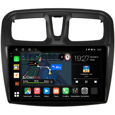 Renault Logan 2, Sandero 2 (Stepway) 2012-2022 Canbox M-Line 2K 4177-9-3010 на Android 10 (4G-SIM, 2/32, DSP, QLed)