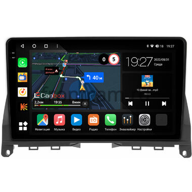 Mercedes-Benz C-klasse (w204) 2006-2011 (черная) Canbox M-Line 2K 4177-9-702 на Android 10 (4G-SIM, 2/32, DSP, QLed)