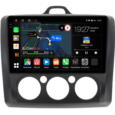 Ford Focus 2 2007-2011 (черная, авто с кондиционером) Canbox M-Line 2K 4179-9-0526 на Android 10 (4G-SIM, 4/64, DSP, QLed)