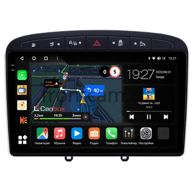 Peugeot 308, 408, RCZ 2007-2022 (черная) Canbox M-Line 2K 4179-9-0705 на Android 10 (4G-SIM, 4/64, DSP, QLed)