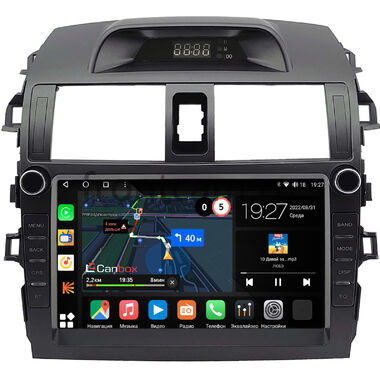 Toyota Corolla (E150) 2006-2013 (серая, с часами) Canbox M-Line 2K 4179-9-2075 на Android 10 (4G-SIM, 4/64, DSP, QLed)