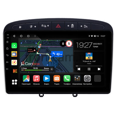 Peugeot 308, 408, RCZ 2007-2022 (черная) Canbox M-Line 4542-9-0705 на Android 10 (4G-SIM, 4/64, DSP, QLed)