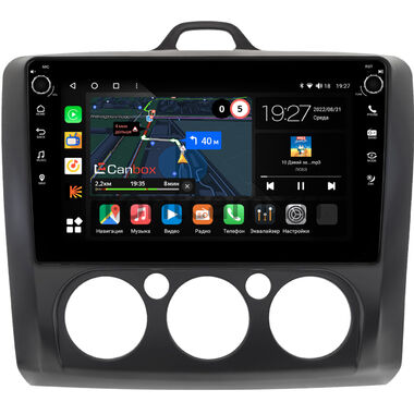 Ford Focus 2 2007-2011 (черная, авто с кондиционером) Canbox M-Line 7801-9-0526 на Android 10 (4G-SIM, 2/32, DSP, IPS) С крутилками
