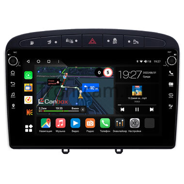 Peugeot 308, 408, RCZ 2007-2022 (черная) Canbox M-Line 7801-9-0705 на Android 10 (4G-SIM, 2/32, DSP, IPS) С крутилками