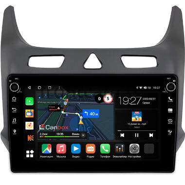 Chevrolet Cobalt 2 (2011-2024) (черная) Canbox M-Line 7805-10-0126 на Android 10 (4G-SIM, 2/32, DSP, QLed) С крутилками