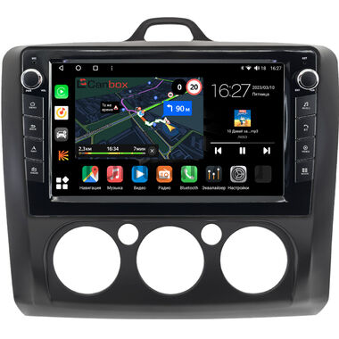 Ford Focus 2 2007-2011 (черная, авто с кондиционером) Canbox M-Line 7821-9-0526 на Android 10 (4G-SIM, 2/32, DSP, IPS) С крутилками