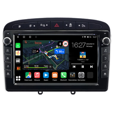 Peugeot 308, 408, RCZ 2007-2022 (черная) Canbox M-Line 7821-9-0705 на Android 10 (4G-SIM, 2/32, DSP, IPS) С крутилками