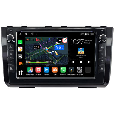 Hyundai Creta 2 (2021-2024) (черная, глянцевая) Canbox M-Line 7825-10-2524 на Android 10 (4G-SIM, 2/32, DSP, QLed) С крутилками