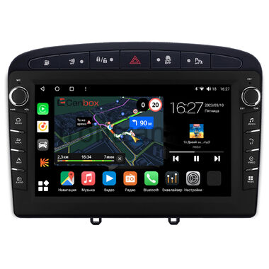 Peugeot 308, 408, RCZ 2007-2022 (черная) Canbox M-Line 7831-9-0705 на Android 10 (4G-SIM, 2/32, DSP, IPS) С крутилками