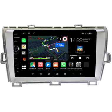 Toyota Prius 3 (XW30) 2009-2015 (правый руль) серебро Canbox M-Line 7840-9092 на Android 10 (4G-SIM, 2/32, DSP, QLed)