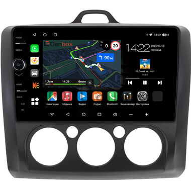 Ford Focus 2 2007-2011 (черная, авто с кондиционером) Canbox M-Line 7841-9-0526 на Android 10 (4G-SIM, 4/64, DSP, QLed)