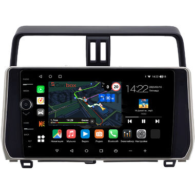 Toyota Land Cruiser Prado 150 2017-2024 (серебряная) Canbox M-Line 7850-1038 на Android 10 (4G-SIM, 2/32, DSP, QLed) (для авто без 4 камер)