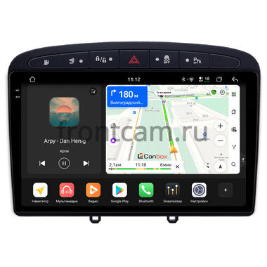 Peugeot 308, 408, RCZ 2007-2022 (черная) Canbox PRO-Line 2K 4250-9-0705 на Android 13 (4G-SIM, 6/128, DSP, QLed)