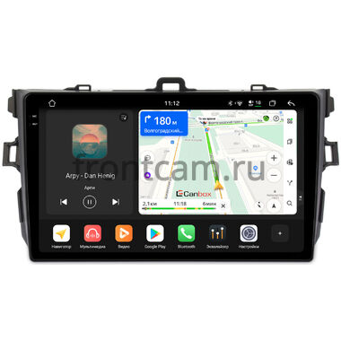 Toyota Corolla (E150) 2006-2013 (черная, без воздуховодов) Canbox PRO-Line 2K 4250-9094 на Android 13 (4G-SIM, 6/128, DSP, QLed)