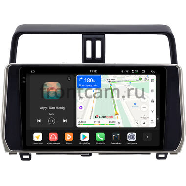 Toyota Land Cruiser Prado 150 2017-2024 (серебряная) Canbox PRO-Line 2K 4253-1038 на Android 13 (4G-SIM, 8/256, DSP, QLed) (для авто без 4 камер)