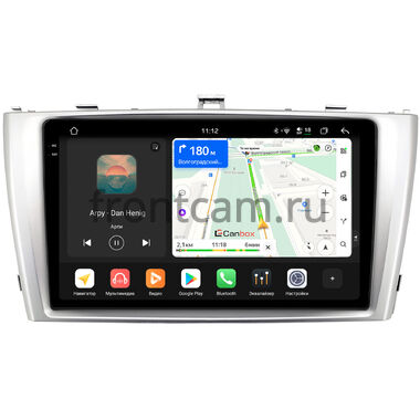 Toyota Avensis 3 2008-2015 (серебро) Canbox PRO-Line 2K 4254-9-3018 на Android 13 (4G-SIM, 12/256, DSP, QLed)