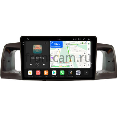 Toyota Allex, Corolla (E120) 2000-2007 (коричневая) Canbox PRO-Line 2K 4256-9074 на Android 13 (4G-SIM, 4/64, DSP, QLed)