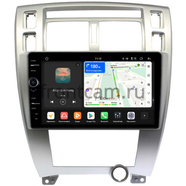 Hyundai Tucson 2004-2010 (серебряная) Canbox H-Line 8855-10-HY166T на Android 14 (4G-SIM, 8/128, DSP, QLed)