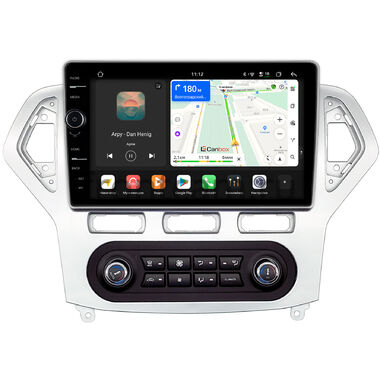 Ford Mondeo 4 2006-2010 (серебро, Тип 1) Canbox H-Line 8855-1016 встроенный климат на Android 14 (4G-SIM, 8/128, DSP, QLed)